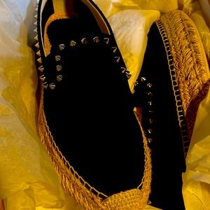 Christian Louboutin Women's Black Espasneak Studded Flatform